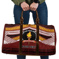 Personalised Tonga Beulah College Travel Bag Polynesian Ngatu Tribal - Polynesian Pride