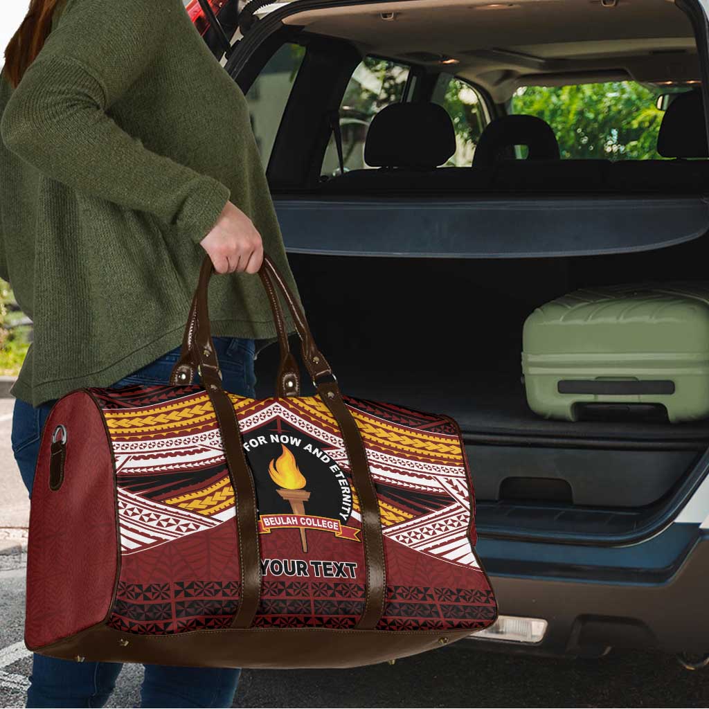 Personalised Tonga Beulah College Travel Bag Polynesian Ngatu Tribal - Polynesian Pride