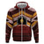 Personalised Tonga Beulah College Zip Hoodie Polynesian Ngatu Tribal