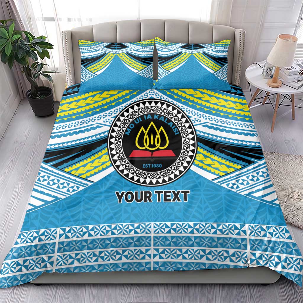 Personalised Tonga Lavengamalie College Bedding Set Polynesian Ngatu Tribal