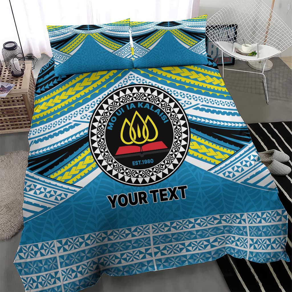 Personalised Tonga Lavengamalie College Bedding Set Polynesian Ngatu Tribal