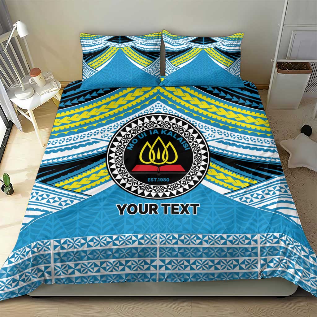 Personalised Tonga Lavengamalie College Bedding Set Polynesian Ngatu Tribal