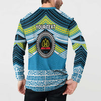 Personalised Tonga Lavengamalie College Button Sweatshirt Polynesian Ngatu Tribal