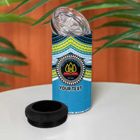 Personalised Tonga Lavengamalie College 4 in 1 Can Cooler Tumbler Polynesian Ngatu Tribal