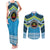 Personalised Tonga Lavengamalie College Couples Matching Tank Maxi Dress and Long Sleeve Button Shirt Polynesian Ngatu Tribal
