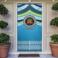 Personalised Tonga Lavengamalie College Door Cover Polynesian Ngatu Tribal - Polynesian Pride