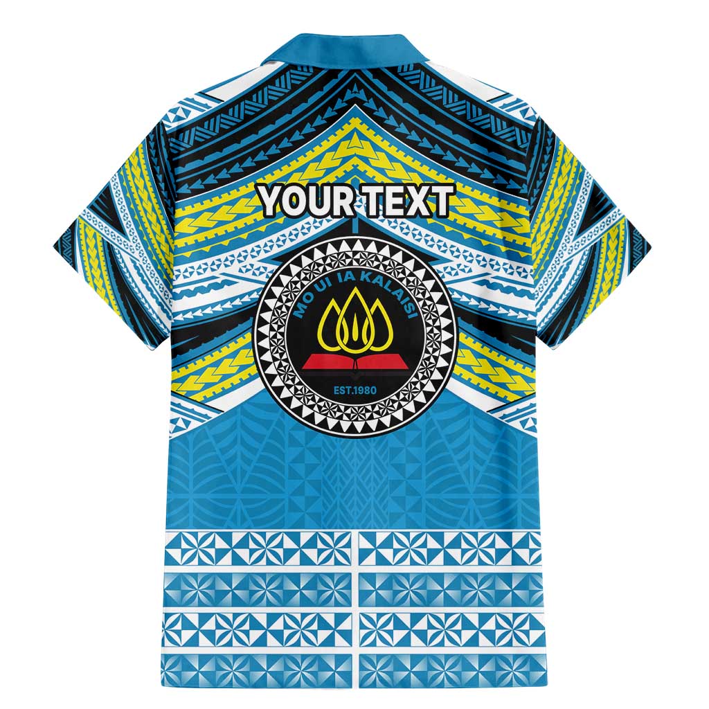 Personalised Tonga Lavengamalie College Family Matching Mermaid Dress and Hawaiian Shirt Polynesian Ngatu Tribal