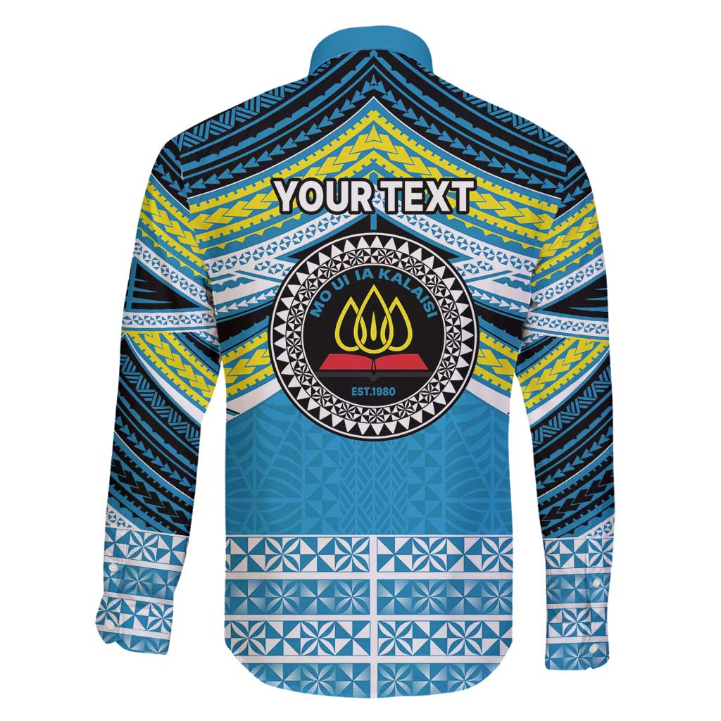 Personalised Tonga Lavengamalie College Family Matching Mermaid Dress and Hawaiian Shirt Polynesian Ngatu Tribal