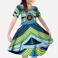 Personalised Tonga Lavengamalie College Family Matching Off The Shoulder Long Sleeve Dress and Hawaiian Shirt Polynesian Ngatu Tribal