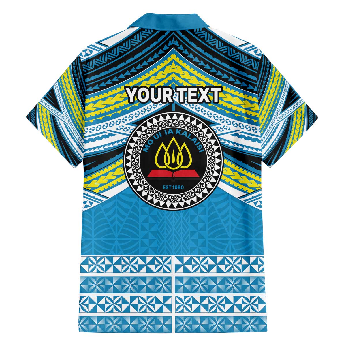 Personalised Tonga Lavengamalie College Family Matching Off The Shoulder Long Sleeve Dress and Hawaiian Shirt Polynesian Ngatu Tribal