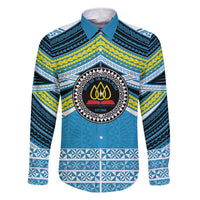 Personalised Tonga Lavengamalie College Family Matching Off The Shoulder Long Sleeve Dress and Hawaiian Shirt Polynesian Ngatu Tribal