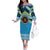 Personalised Tonga Lavengamalie College Family Matching Off The Shoulder Long Sleeve Dress and Hawaiian Shirt Polynesian Ngatu Tribal