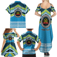 Personalised Tonga Lavengamalie College Family Matching Summer Maxi Dress and Hawaiian Shirt Polynesian Ngatu Tribal