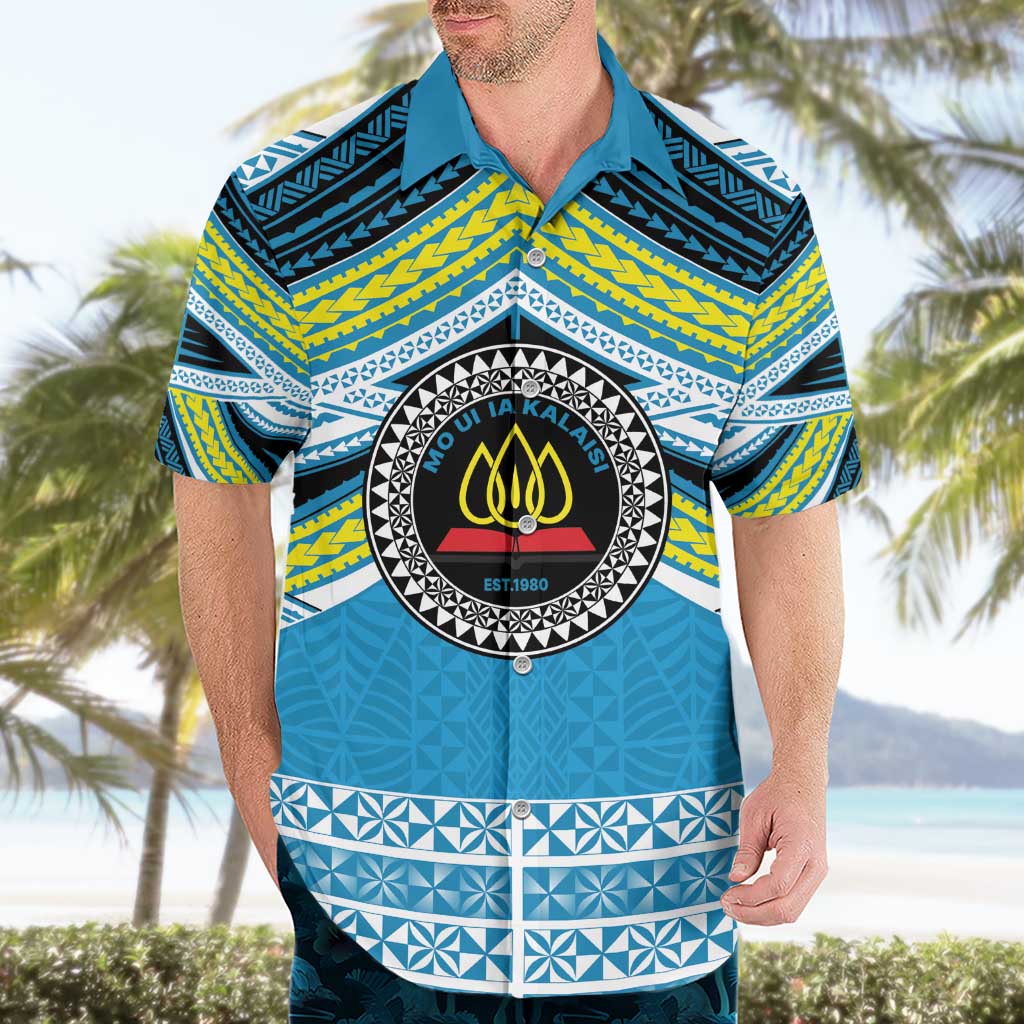 Personalised Tonga Lavengamalie College Hawaiian Shirt Polynesian Ngatu Tribal