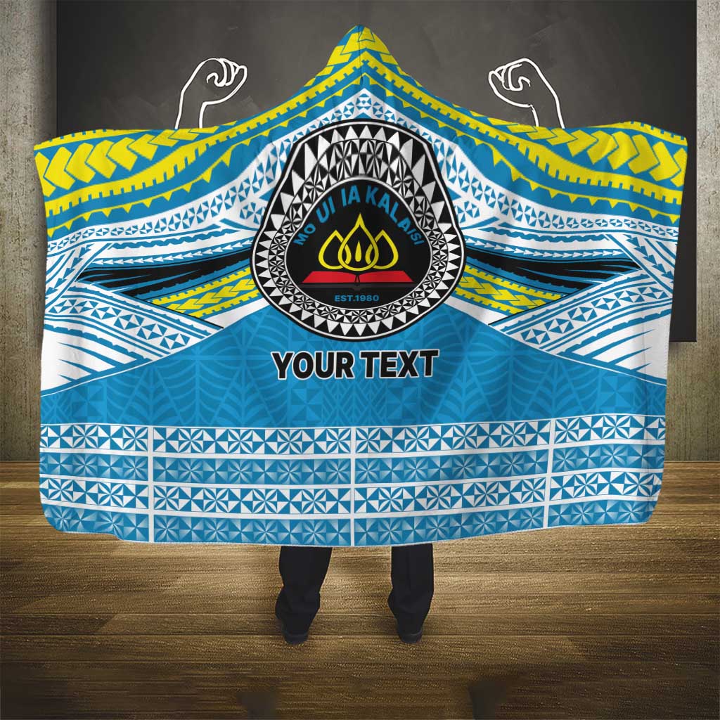 Personalised Tonga Lavengamalie College Hooded Blanket Polynesian Ngatu Tribal