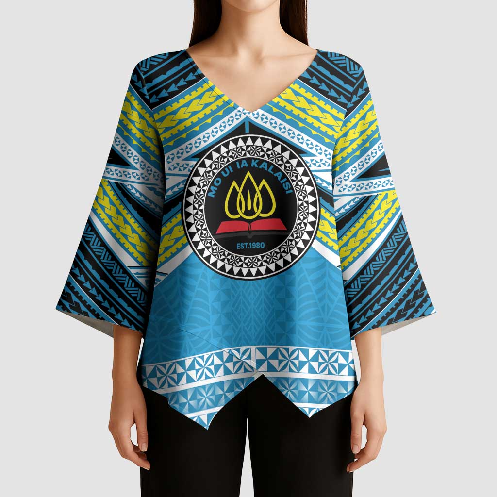 Personalised Tonga Lavengamalie College Kimono Sleeve Blouse Polynesian Ngatu Tribal - Polynesian Pride