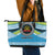 Personalised Tonga Lavengamalie College Leather Tote Bag Polynesian Ngatu Tribal