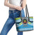 Personalised Tonga Lavengamalie College Leather Tote Bag Polynesian Ngatu Tribal