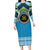 Personalised Tonga Lavengamalie College Long Sleeve Bodycon Dress Polynesian Ngatu Tribal