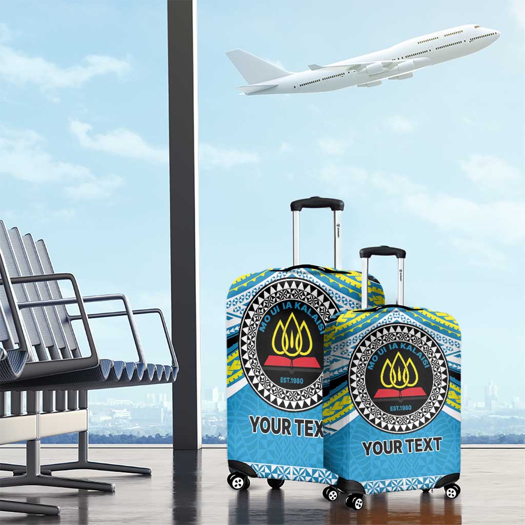 Personalised Tonga Lavengamalie College Luggage Cover Polynesian Ngatu Tribal LT9 - Polynesian Pride