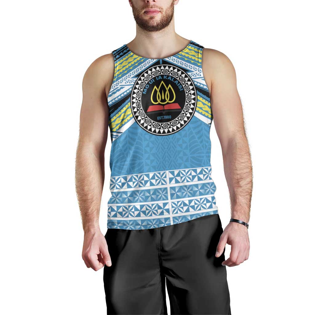 Personalised Tonga Lavengamalie College Men Tank Top Polynesian Ngatu Tribal