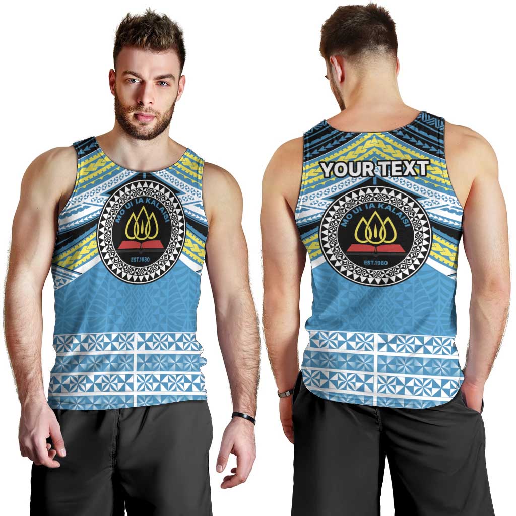 Personalised Tonga Lavengamalie College Men Tank Top Polynesian Ngatu Tribal