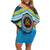 Personalised Tonga Lavengamalie College Off Shoulder Short Dress Polynesian Ngatu Tribal