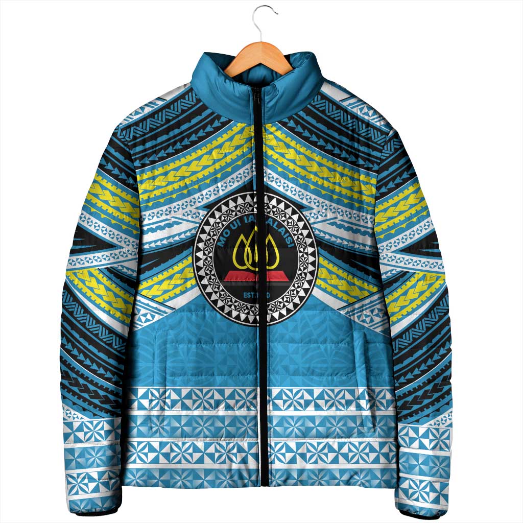 Personalised Tonga Lavengamalie College Padded Jacket Polynesian Ngatu Tribal - Polynesian Pride