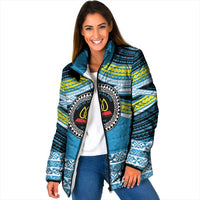 Personalised Tonga Lavengamalie College Padded Jacket Polynesian Ngatu Tribal - Polynesian Pride