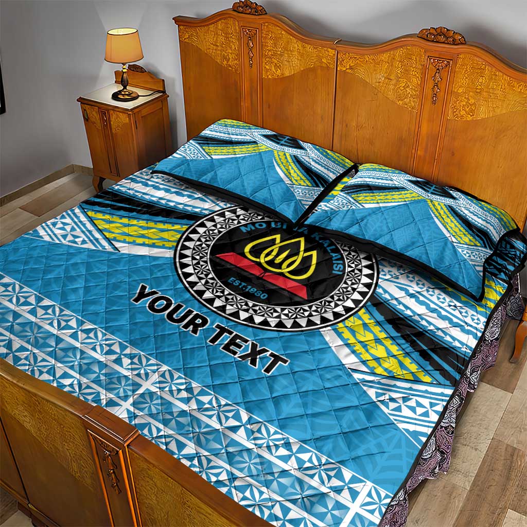 Personalised Tonga Lavengamalie College Quilt Bed Set Polynesian Ngatu Tribal
