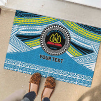 Personalised Tonga Lavengamalie College Rubber Doormat Polynesian Ngatu Tribal