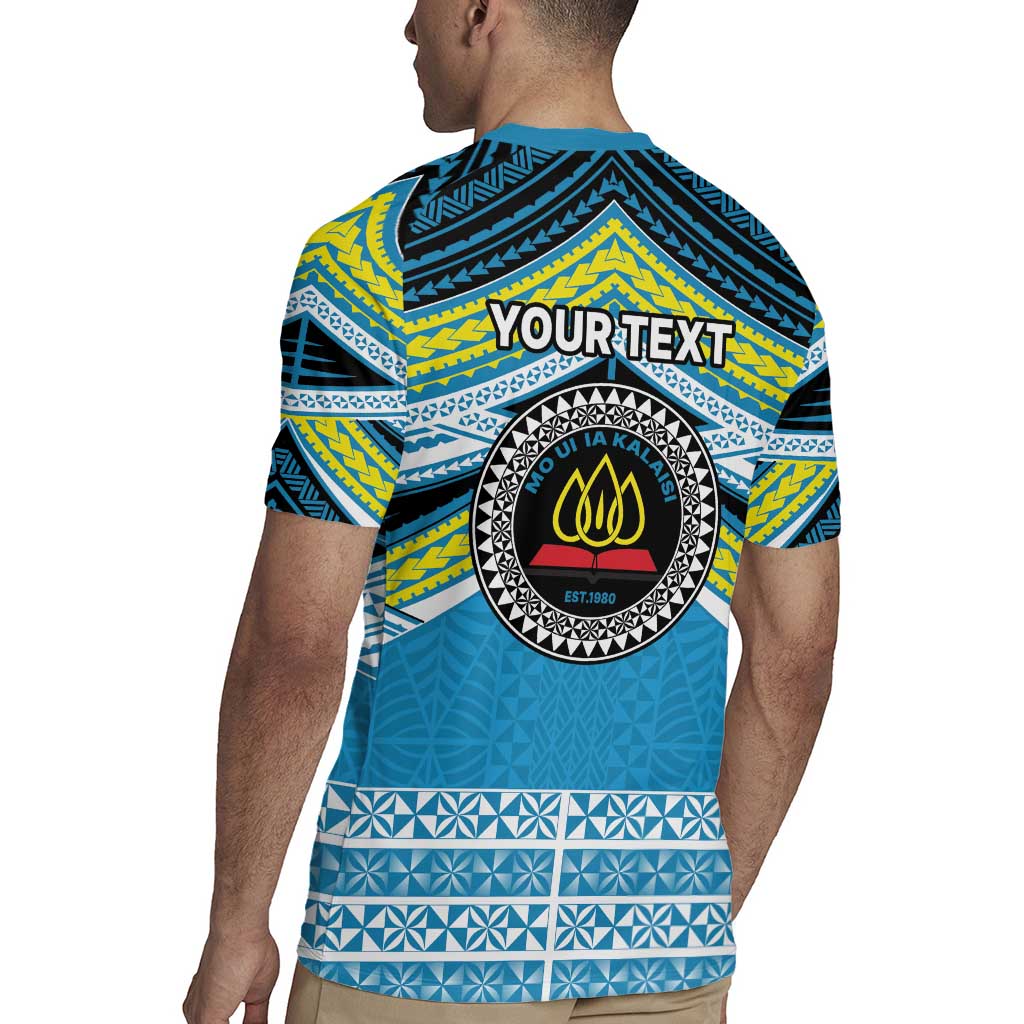 Personalised Tonga Lavengamalie College Rugby Jersey Polynesian Ngatu Tribal