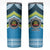 Personalised Tonga Lavengamalie College Skinny Tumbler Polynesian Ngatu Tribal
