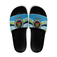 Personalised Tonga Lavengamalie College Slide Sandals Polynesian Ngatu Tribal - Polynesian Pride