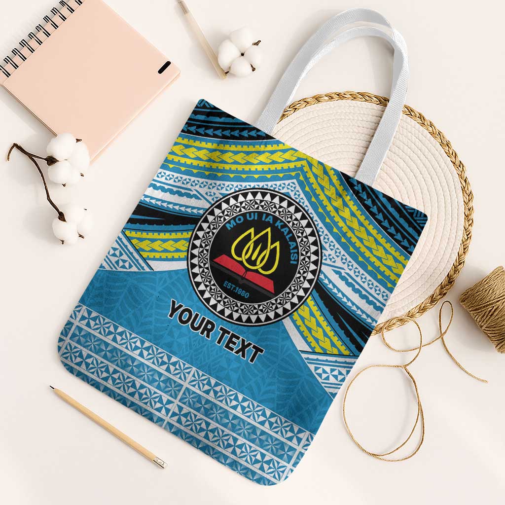 Personalised Tonga Lavengamalie College Tote Bag Polynesian Ngatu Tribal - Polynesian Pride
