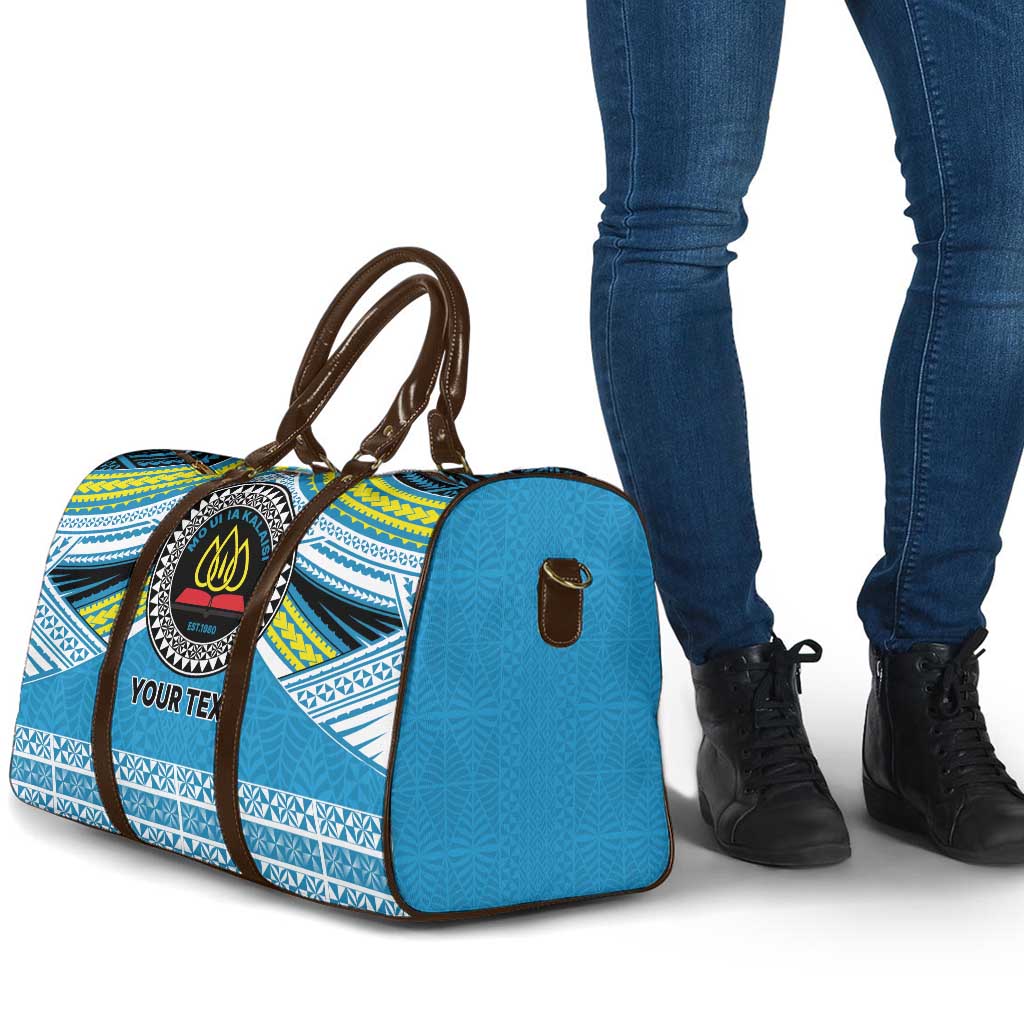 Personalised Tonga Lavengamalie College Travel Bag Polynesian Ngatu Tribal - Polynesian Pride