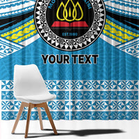 Personalised Tonga Lavengamalie College Window Curtain Polynesian Ngatu Tribal
