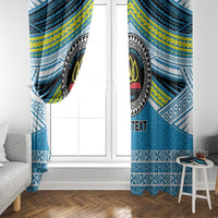 Personalised Tonga Lavengamalie College Window Curtain Polynesian Ngatu Tribal