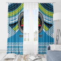 Personalised Tonga Lavengamalie College Window Curtain Polynesian Ngatu Tribal