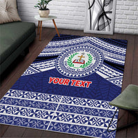 Personalised Tonga Sia'atoutai Theological College Area Rug Polynesian Ngatu Tribal