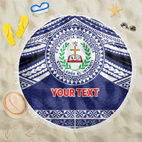 Personalised Tonga Sia'atoutai Theological College Beach Blanket Polynesian Ngatu Tribal
