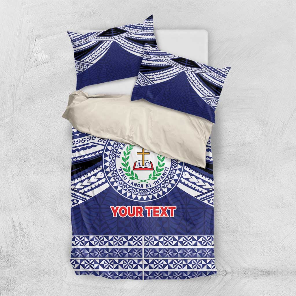 Personalised Tonga Sia'atoutai Theological College Bedding Set Polynesian Ngatu Tribal