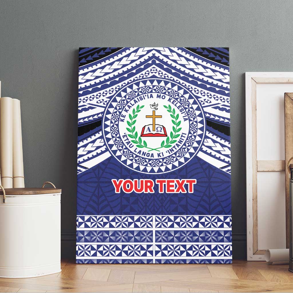 Personalised Tonga Sia'atoutai Theological College Canvas Wall Art Polynesian Ngatu Tribal