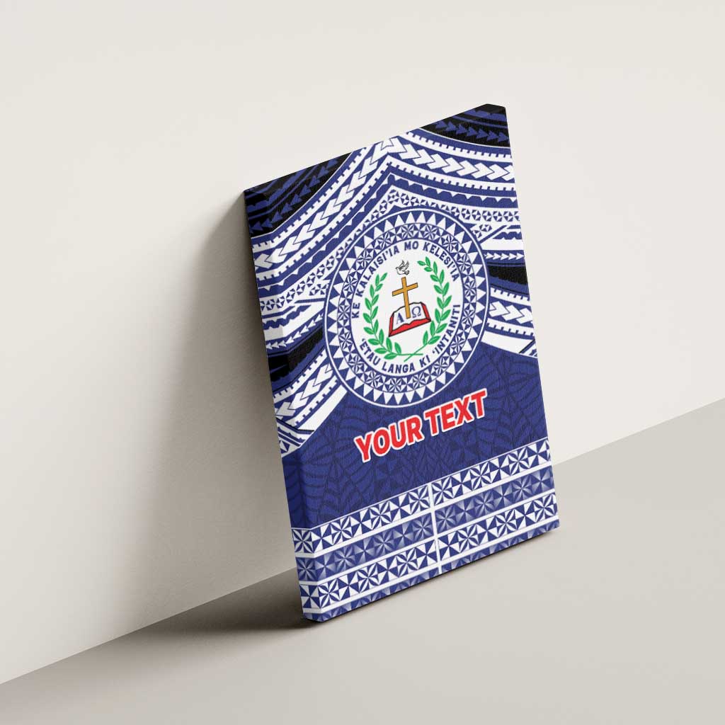 Personalised Tonga Sia'atoutai Theological College Canvas Wall Art Polynesian Ngatu Tribal