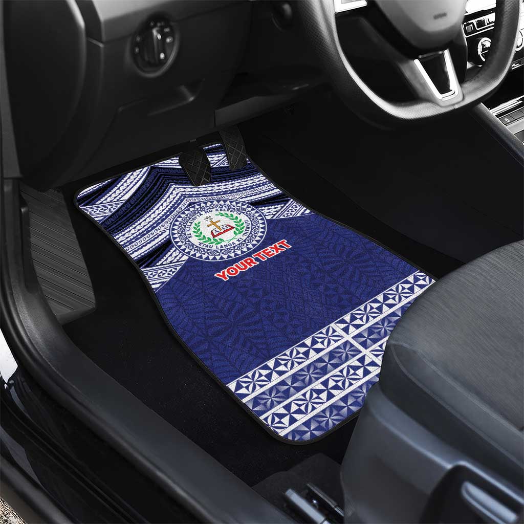 Personalised Tonga Sia'atoutai Theological College Car Mats Polynesian Ngatu Tribal