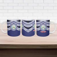 Personalised Tonga Sia'atoutai Theological College Ceramic Mug Polynesian Ngatu Tribal - Polynesian Pride