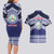 Personalised Tonga Sia'atoutai Theological College Couples Matching Long Sleeve Bodycon Dress and Hawaiian Shirt Polynesian Ngatu Tribal