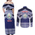 Personalised Tonga Sia'atoutai Theological College Couples Matching Off Shoulder Maxi Dress and Long Sleeve Button Shirt Polynesian Ngatu Tribal