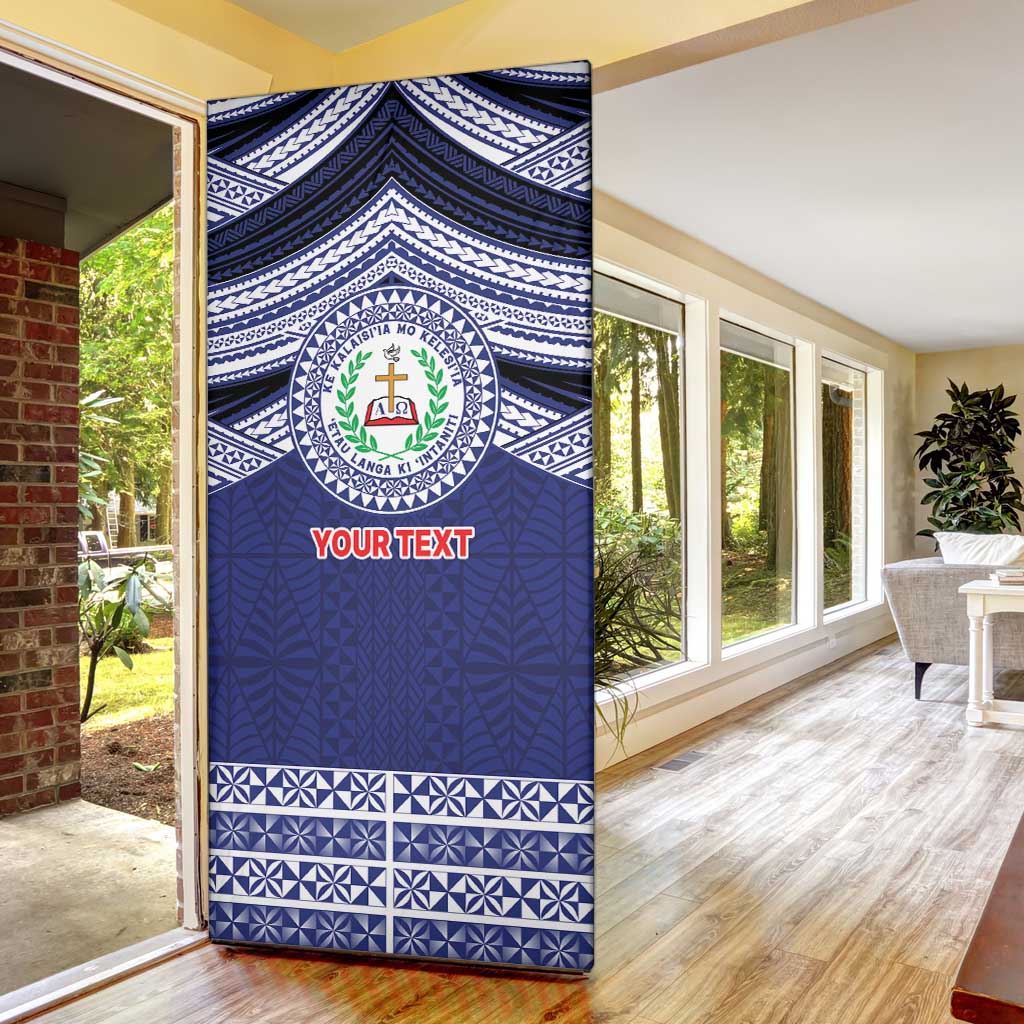 Personalised Tonga Sia'atoutai Theological College Door Cover Polynesian Ngatu Tribal - Polynesian Pride