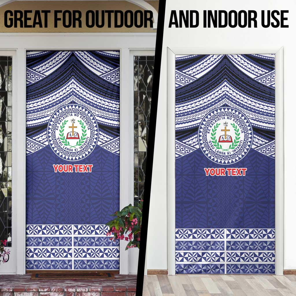 Personalised Tonga Sia'atoutai Theological College Door Cover Polynesian Ngatu Tribal - Polynesian Pride